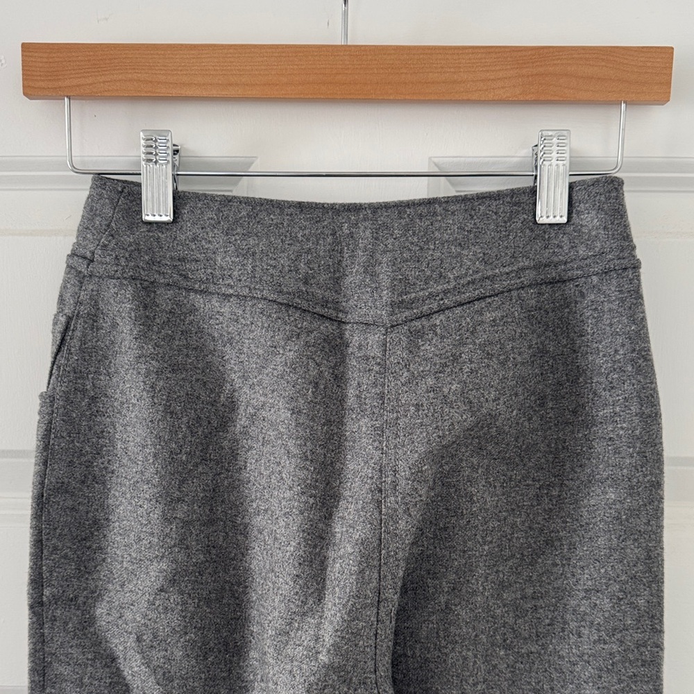Vintage CHANEL 100% Wool Gray Straight Leg Pants - Picture 9 of 13